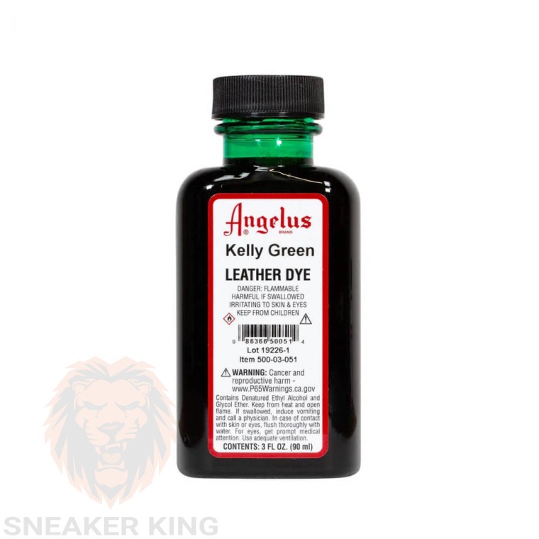Барвник для шкіри Angelus leather dye Kelly green (яскравий зелений) made in USA